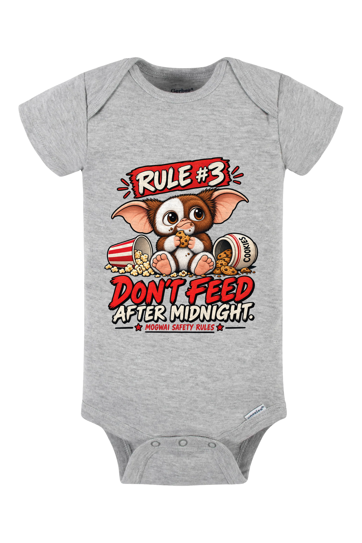 Rule3 Dont Feed Onesie - gray