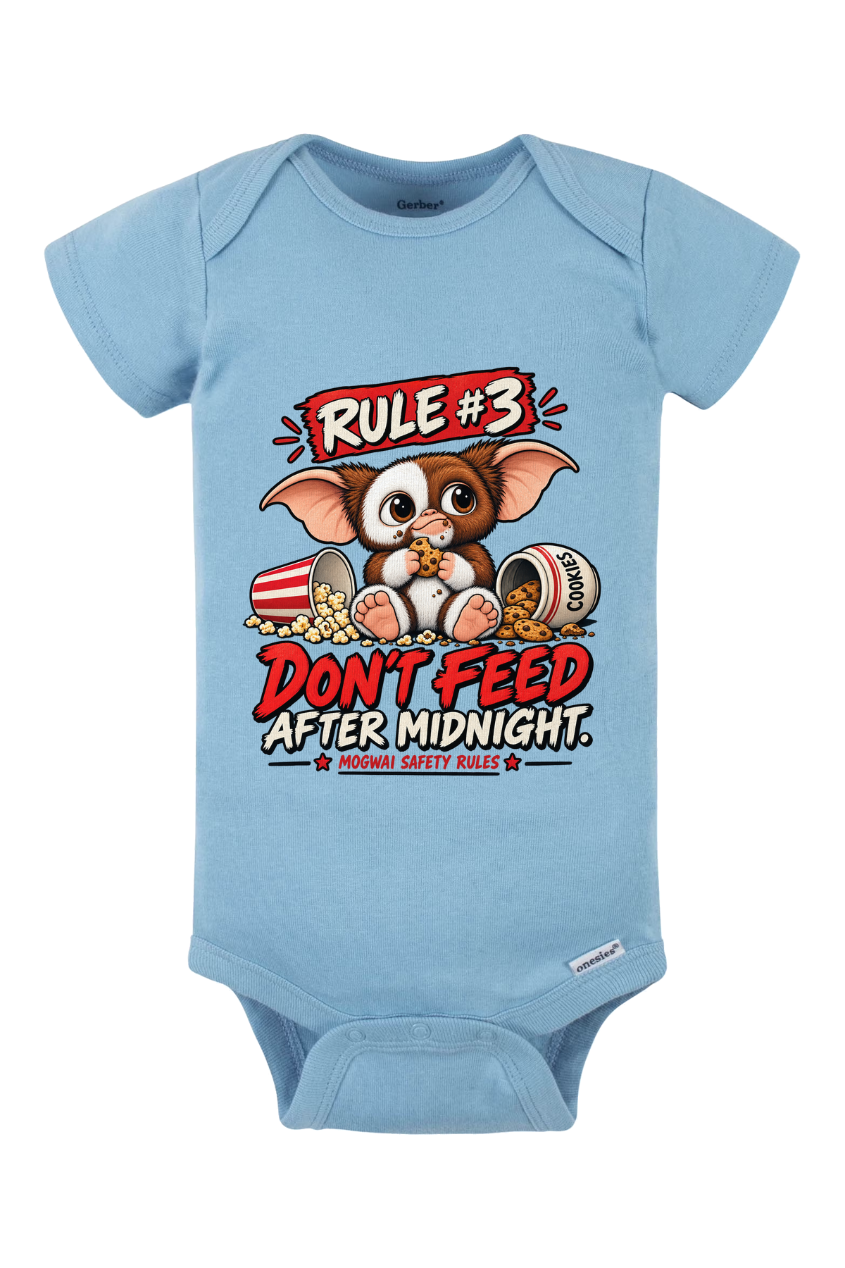 Rule3 Dont Feed Onesie - light blue