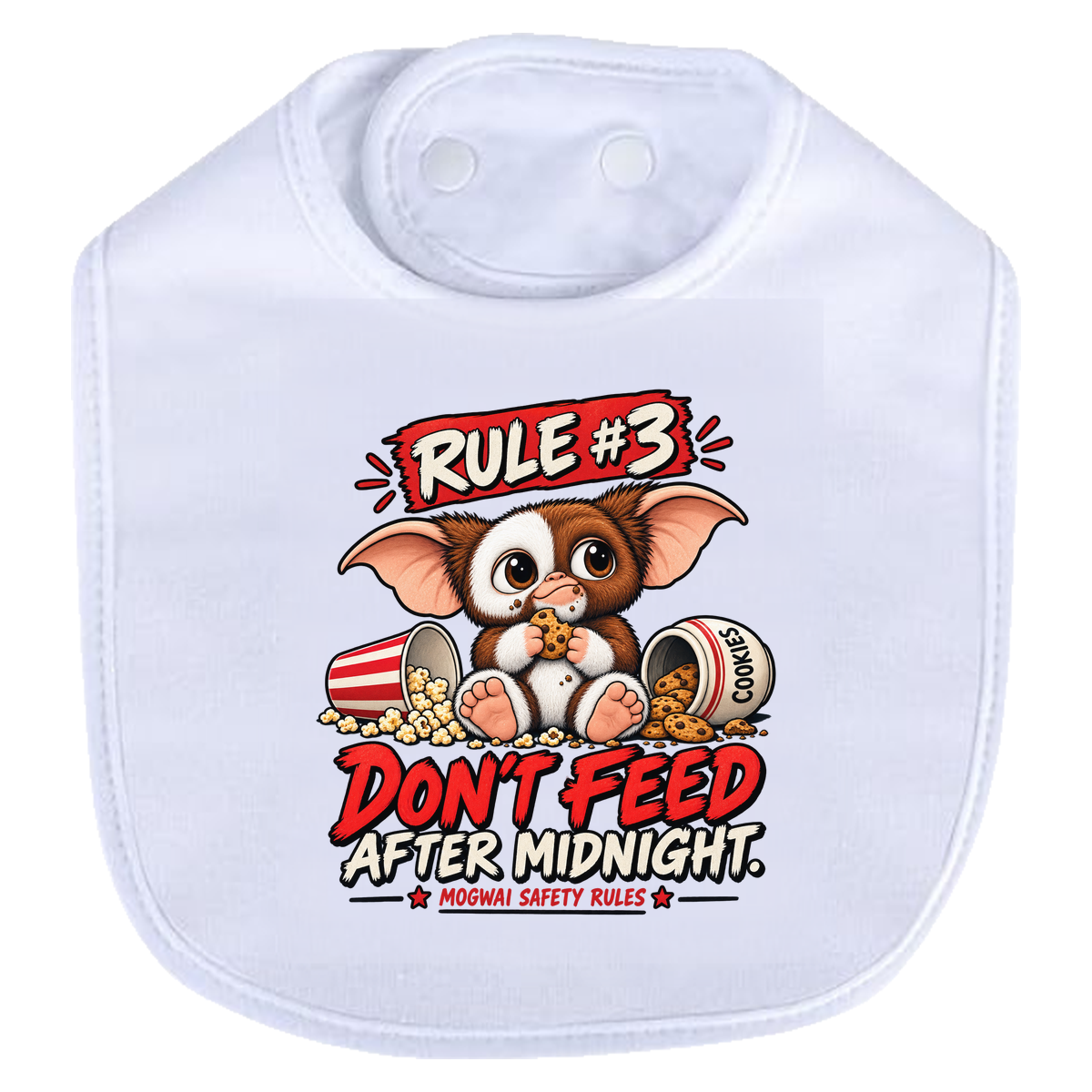 Rule3 Dont Feed Bib - white
