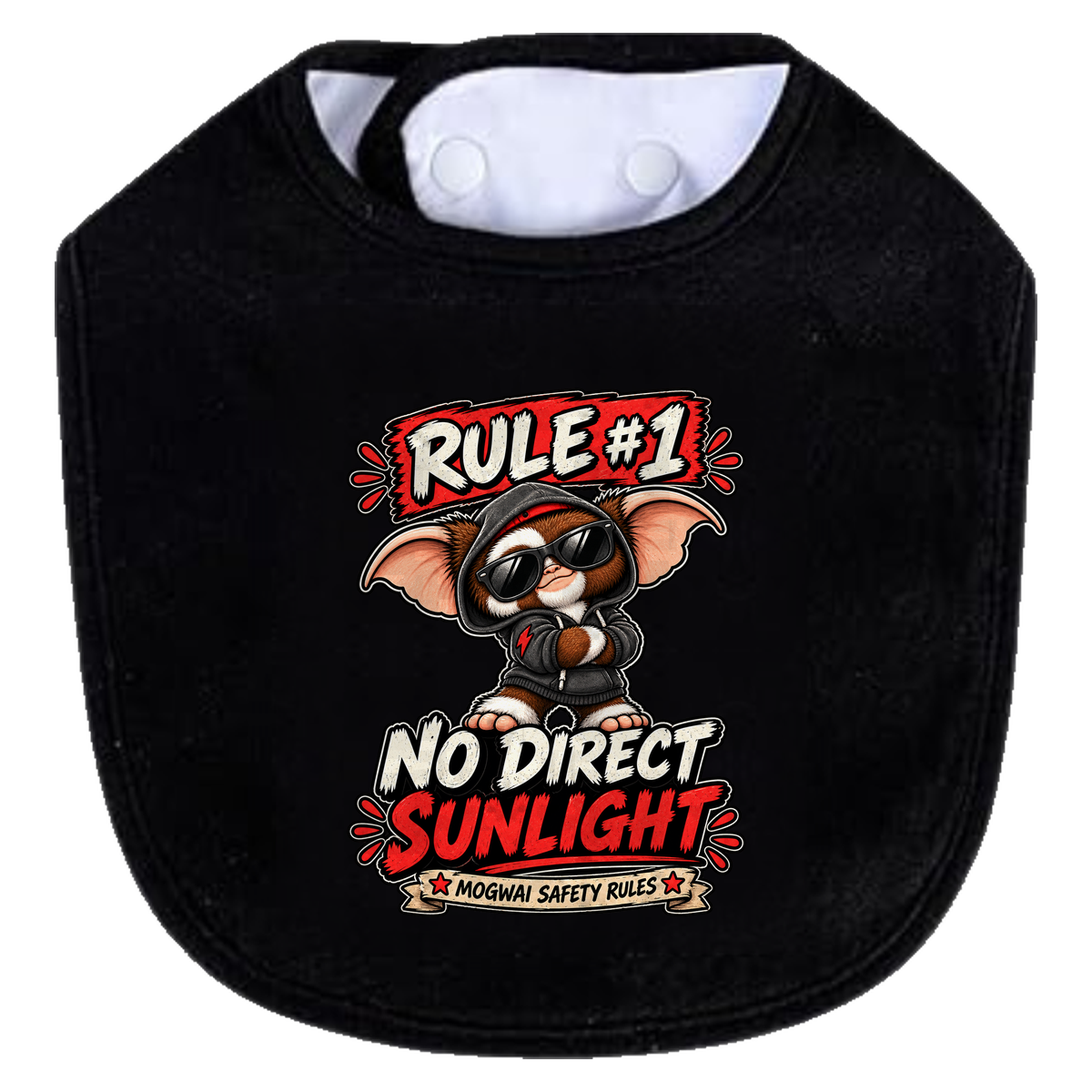 Rule 1 No Direct Sunlight Bib - black