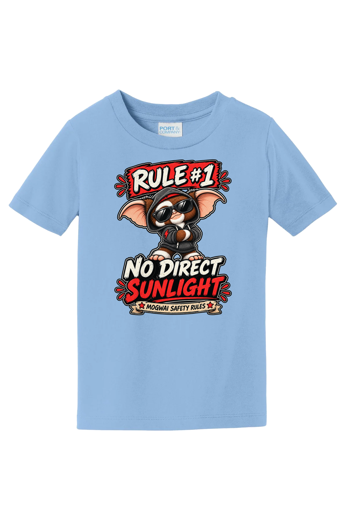 Rule 1 No Direct Sunlight T-Shirt - light blue