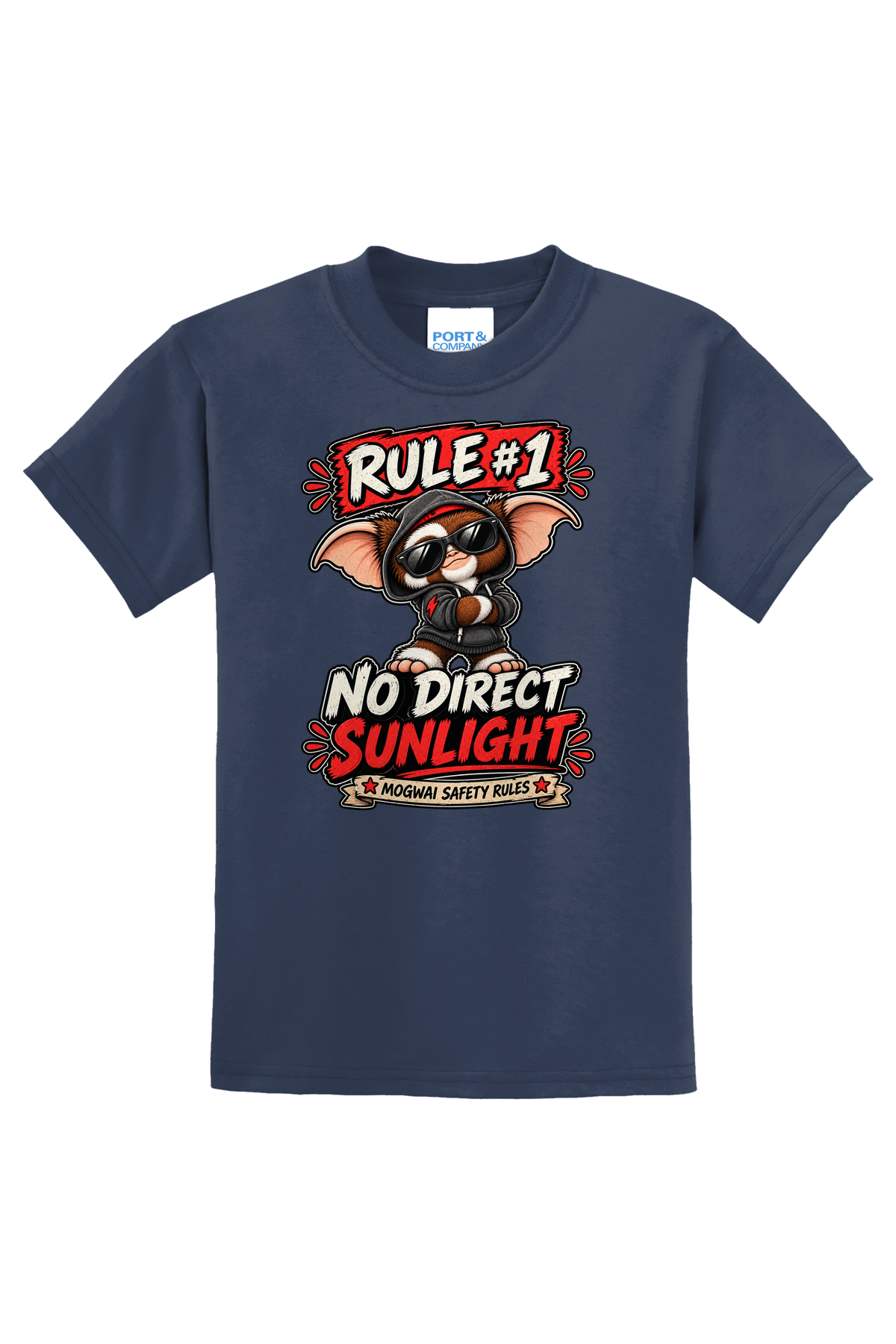 Rule 1 No Direct Sunlight T-Shirt - navy blue