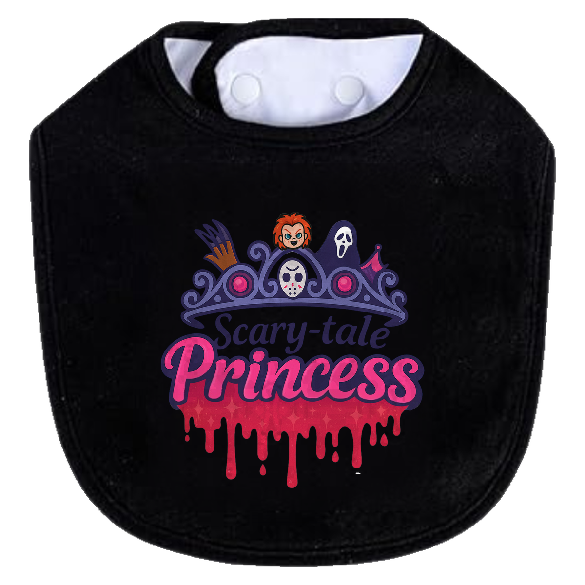 Scarytale Princess Bib - black