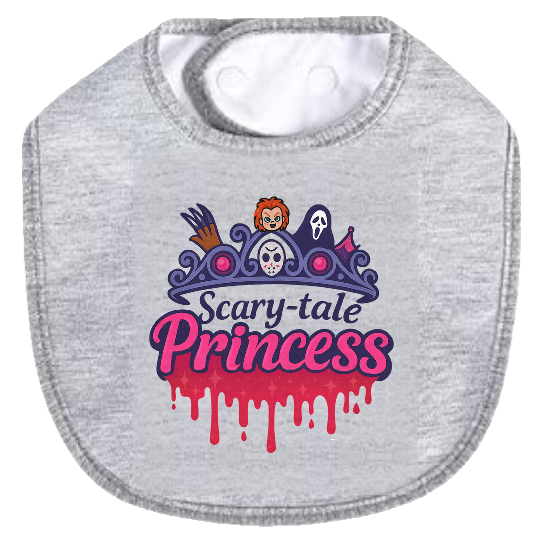 Scarytale Princess Bib - white