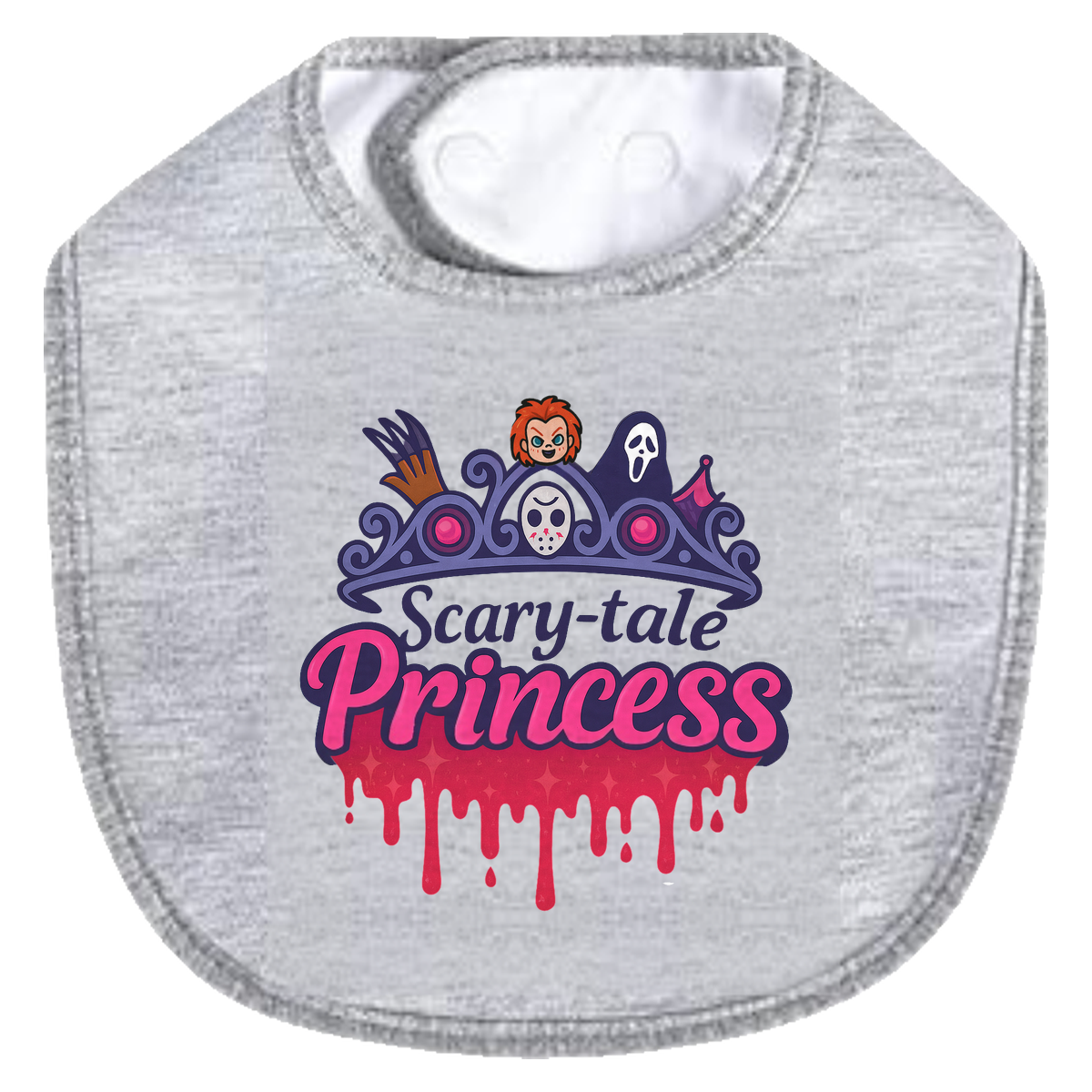 Scarytale Princess Bib - gray