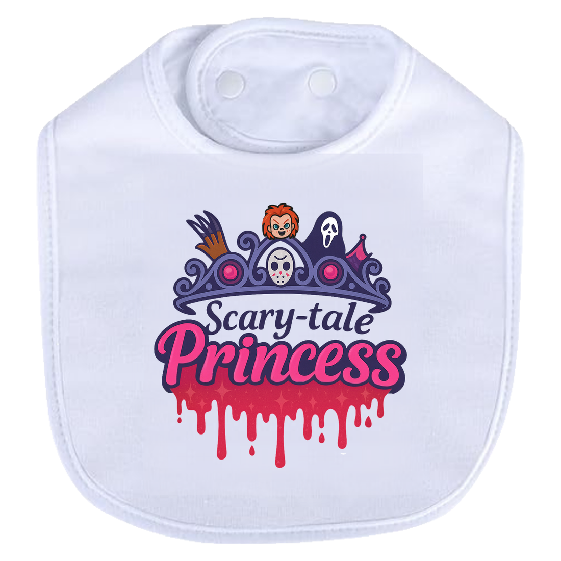 Scarytale Princess Bib - white