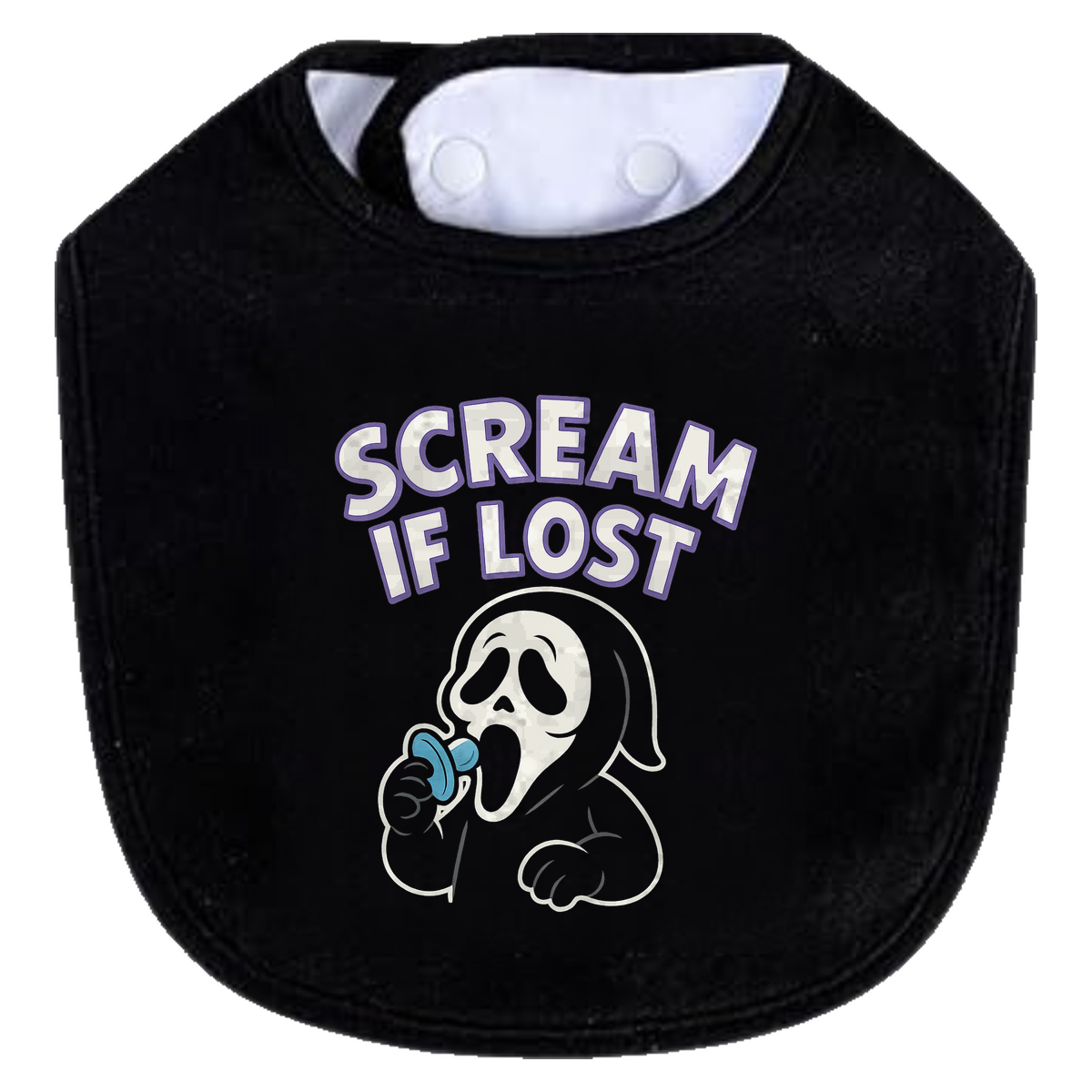 Scream If Lost Bib - black