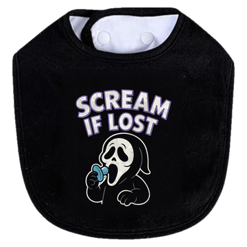 Scream If Lost Bib - black