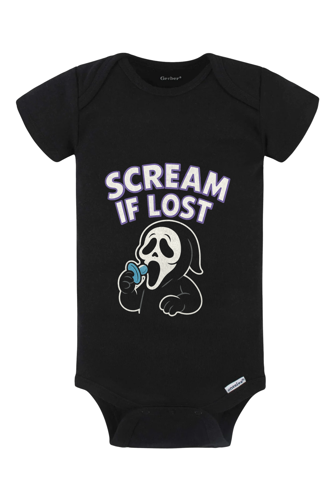 Scream If Lost Onesie - light blue