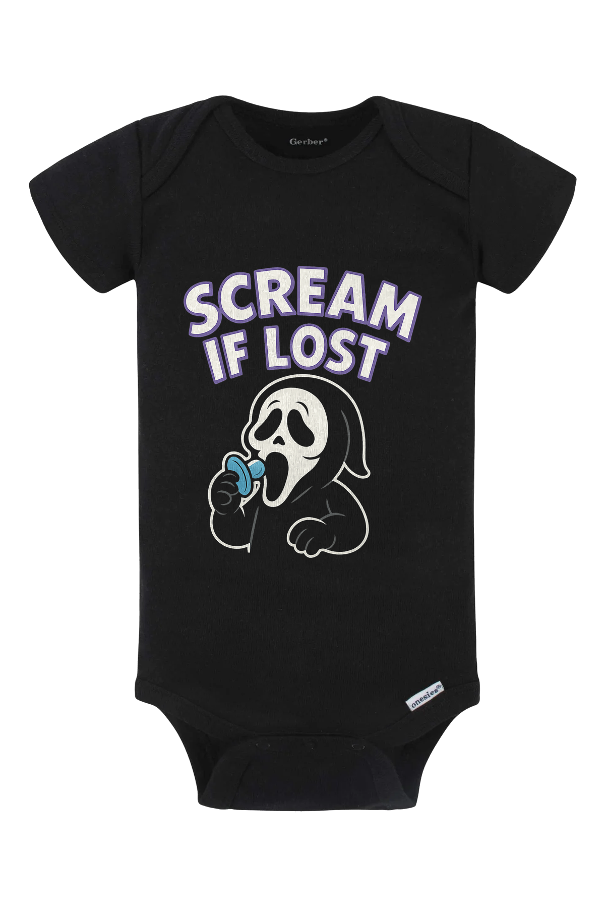 Scream If Lost Onesie - black