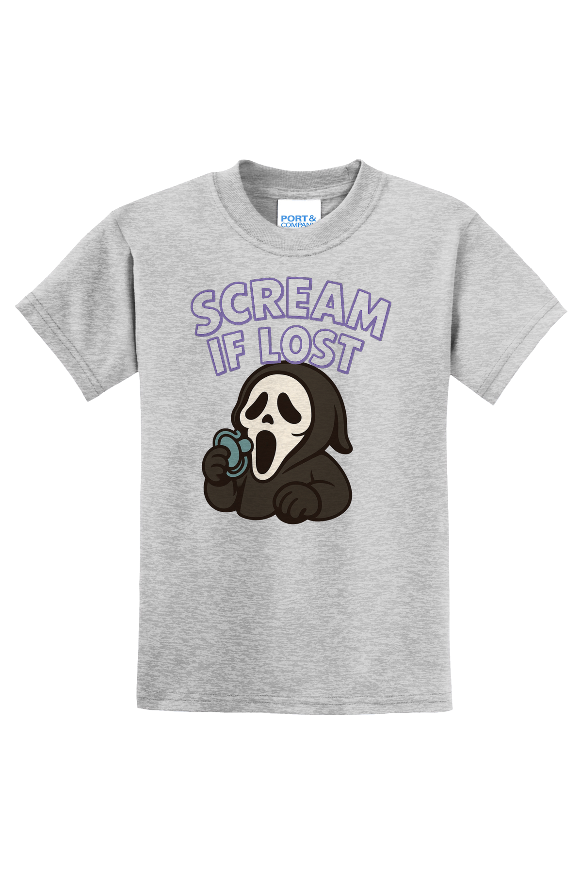 Scream If Lost T-Shirt - gray