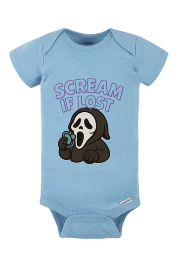 Scream If Lost Onesie - light blue