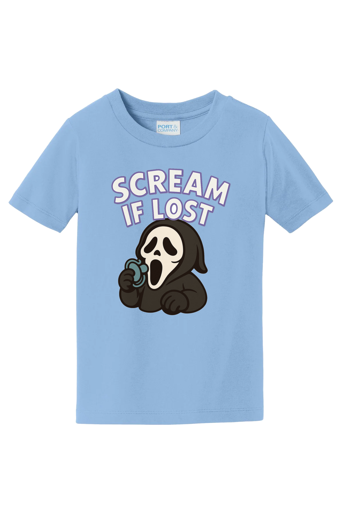 Scream If Lost T-Shirt - light blue