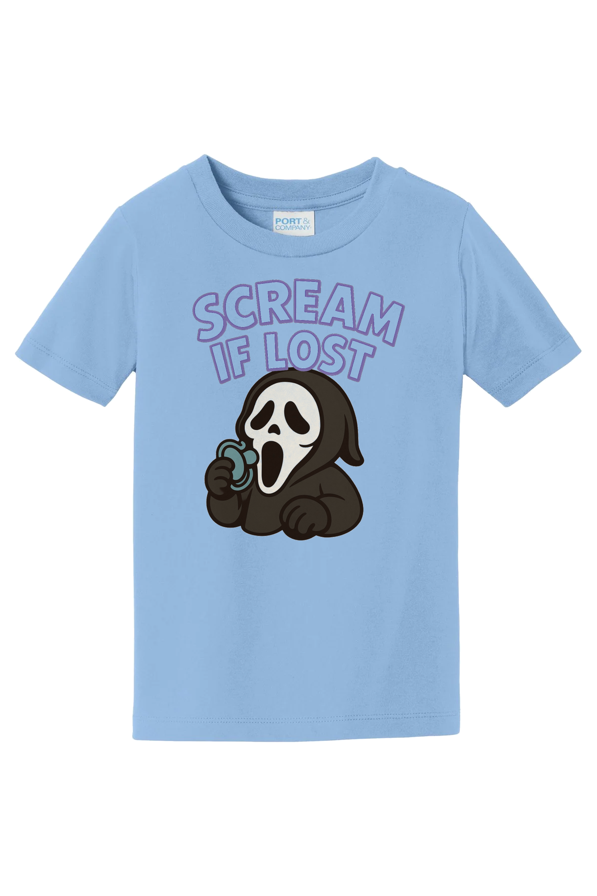 Scream If Lost T-Shirt - light blue