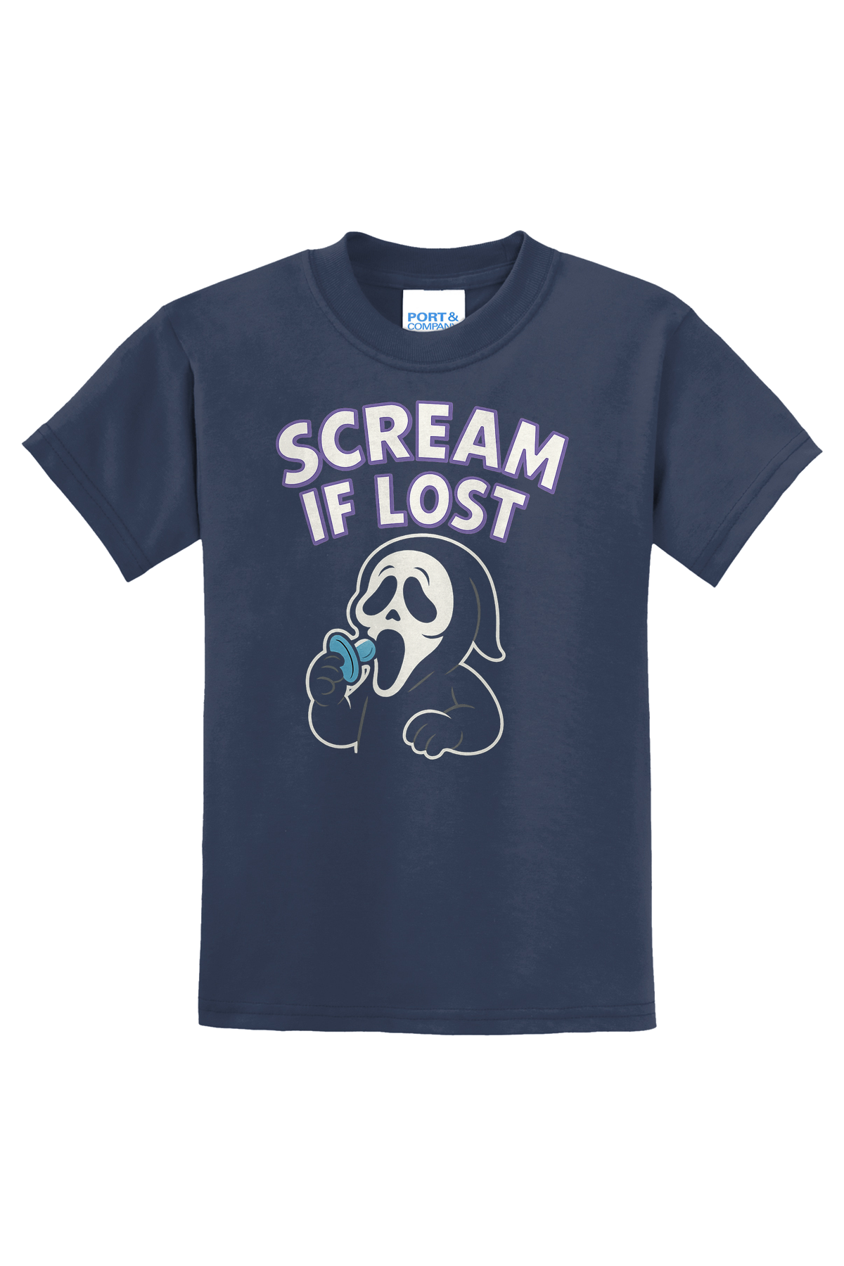 Scream If Lost T-Shirt - navy blue