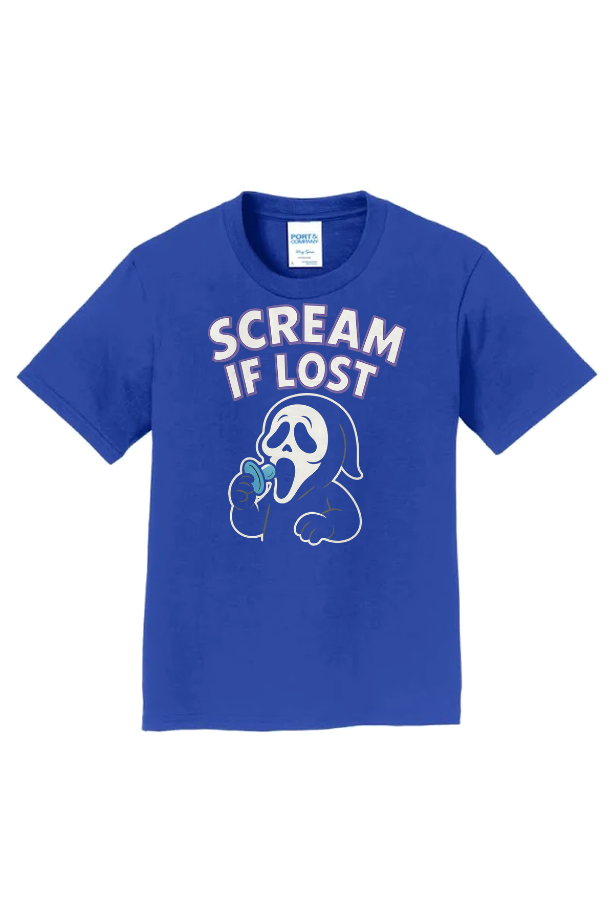 Scream If Lost T-Shirt - royal blue