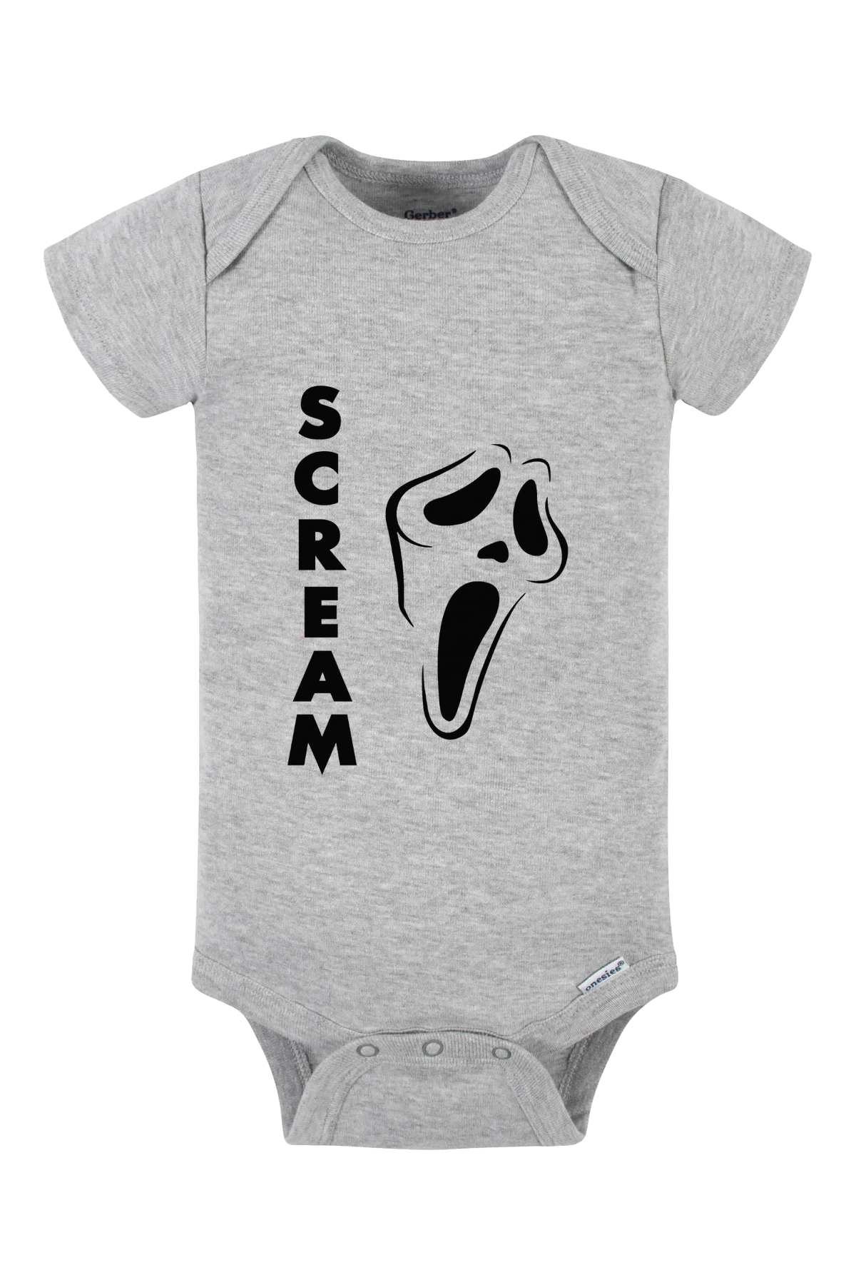 Scream Vertical Onesie - gray