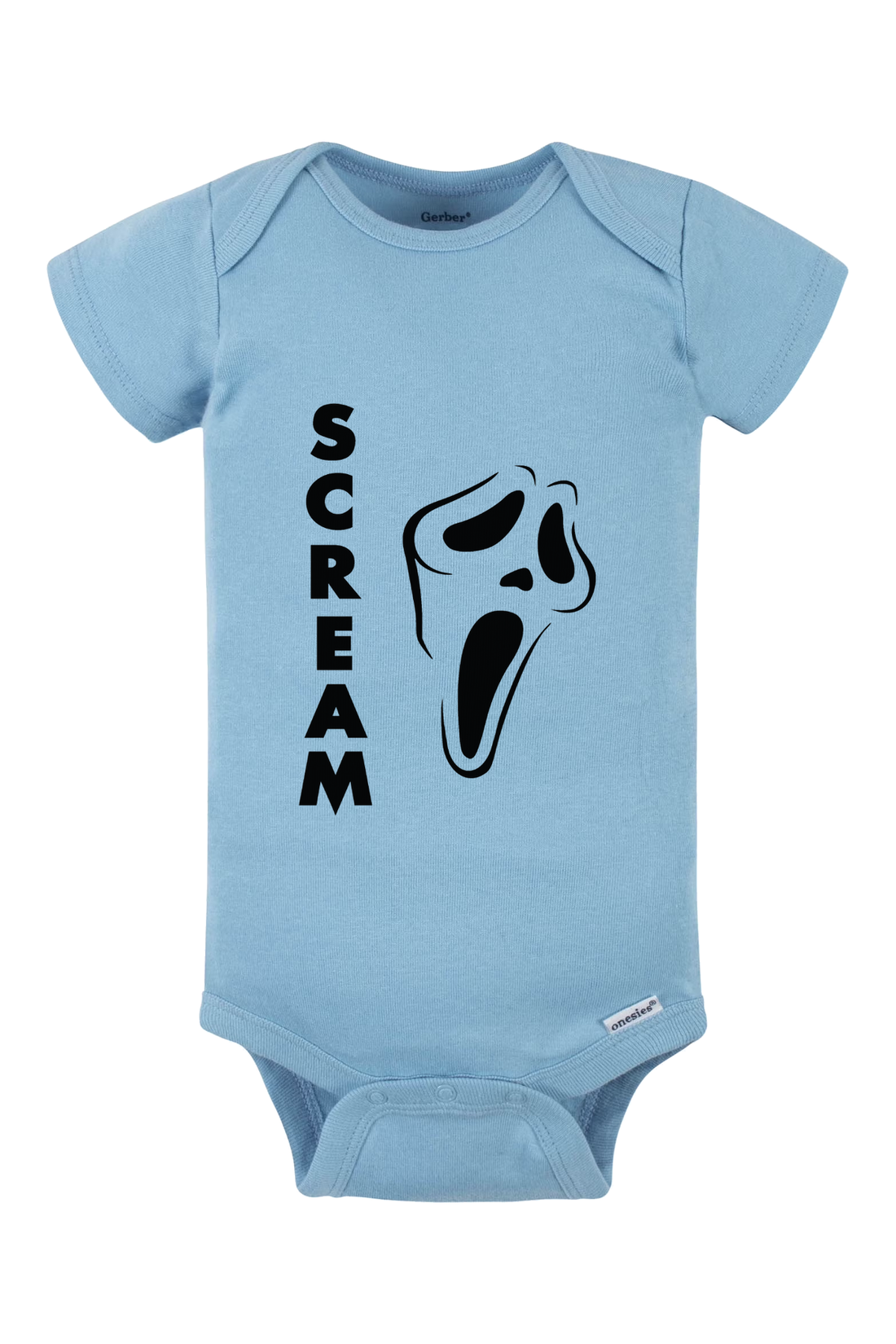 Scream Vertical Onesie - light blue