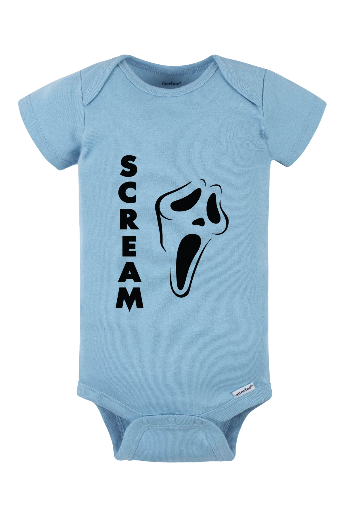 Scream Vertical Onesie - light blue