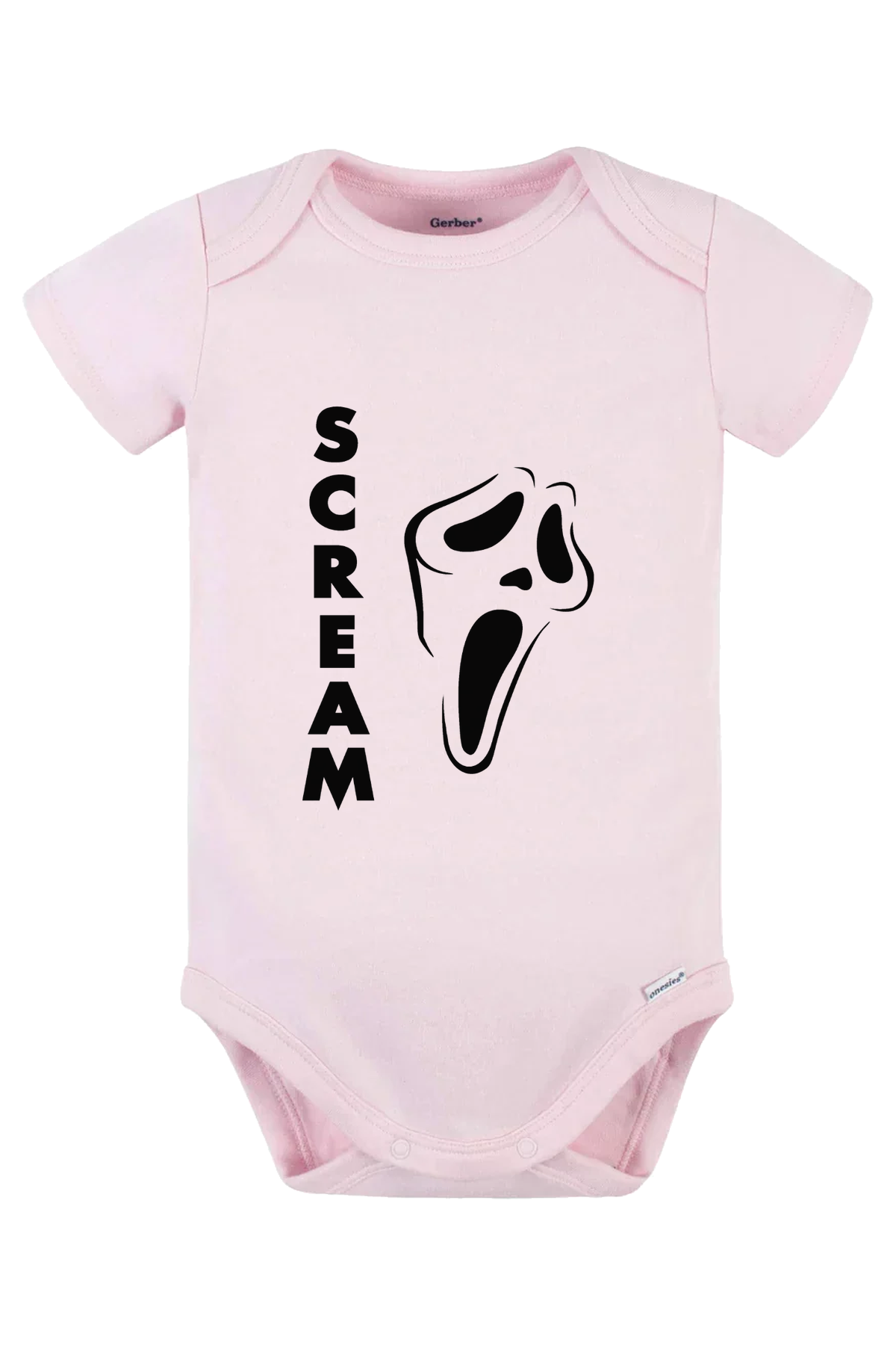 Scream Vertical Onesie - pink