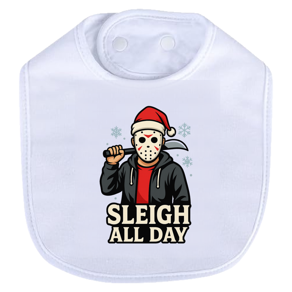 Sleigh All Day Bib - white