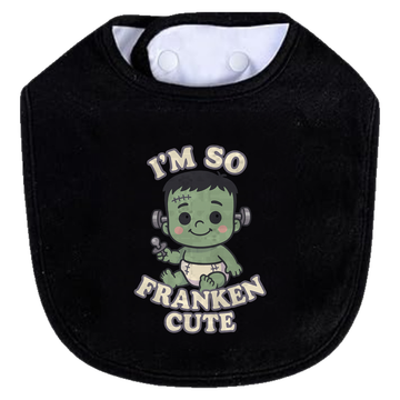So Franken Cute Baby Bib - black
