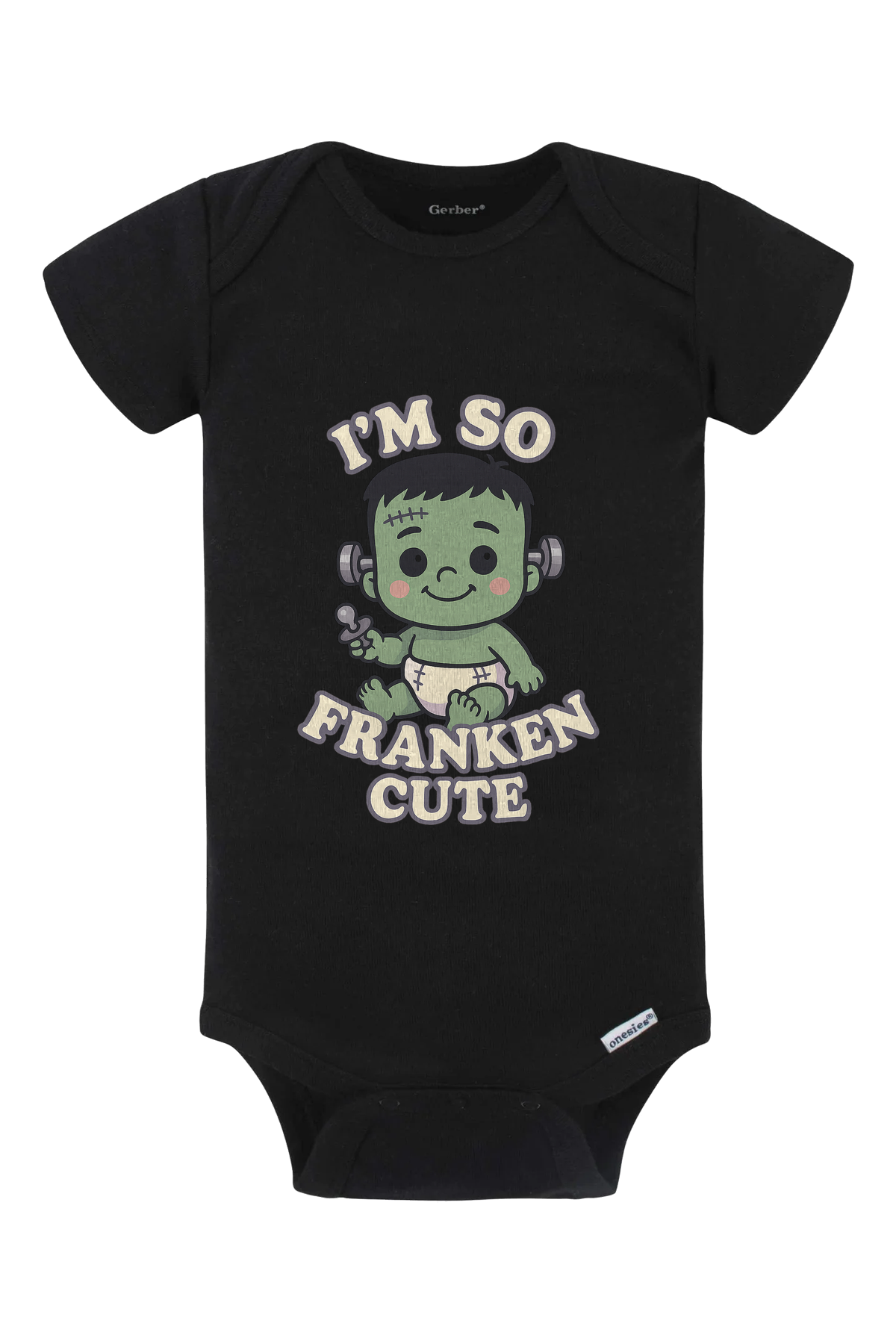 So Franken Cute Baby Onesie - black