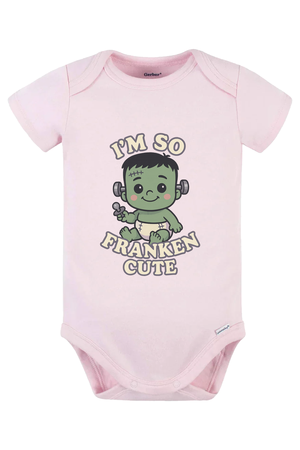 So Franken Cute Baby Onesie - pink