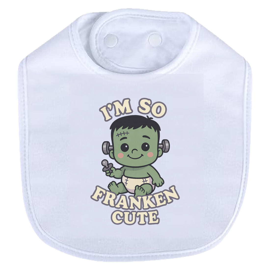 So Franken Cute Baby Bib - black