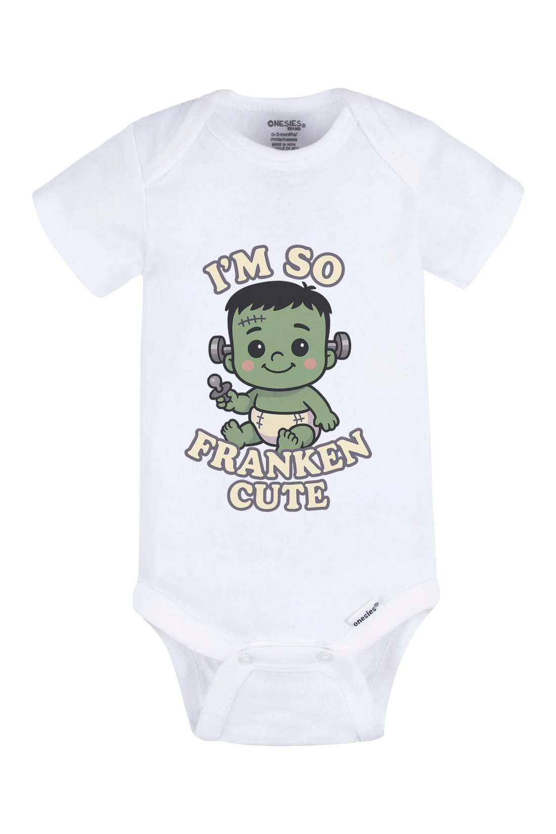 So Franken Cute Baby Onesie - black