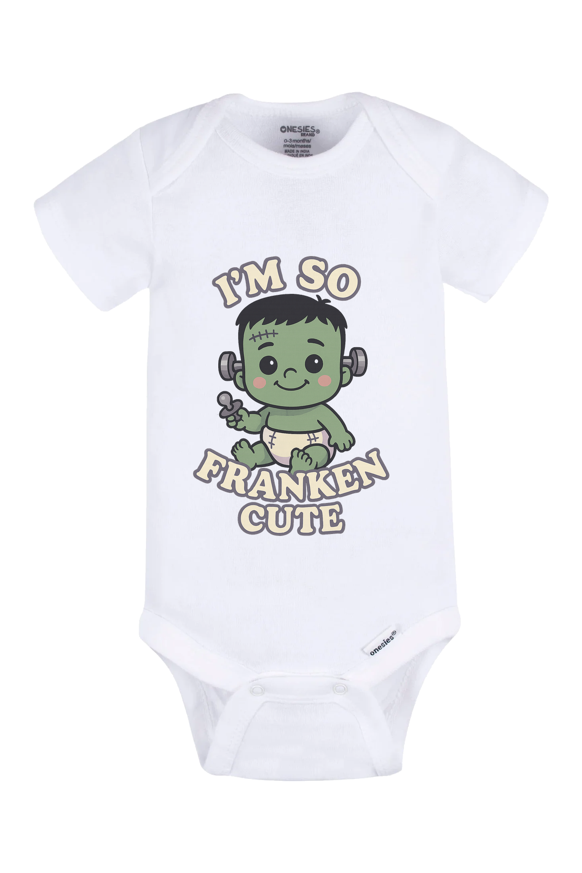 So Franken Cute Baby Onesie - white