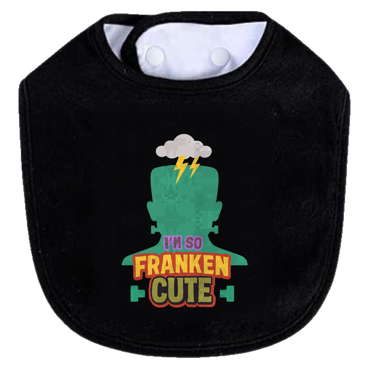 So Franken Cute Character Bib - black