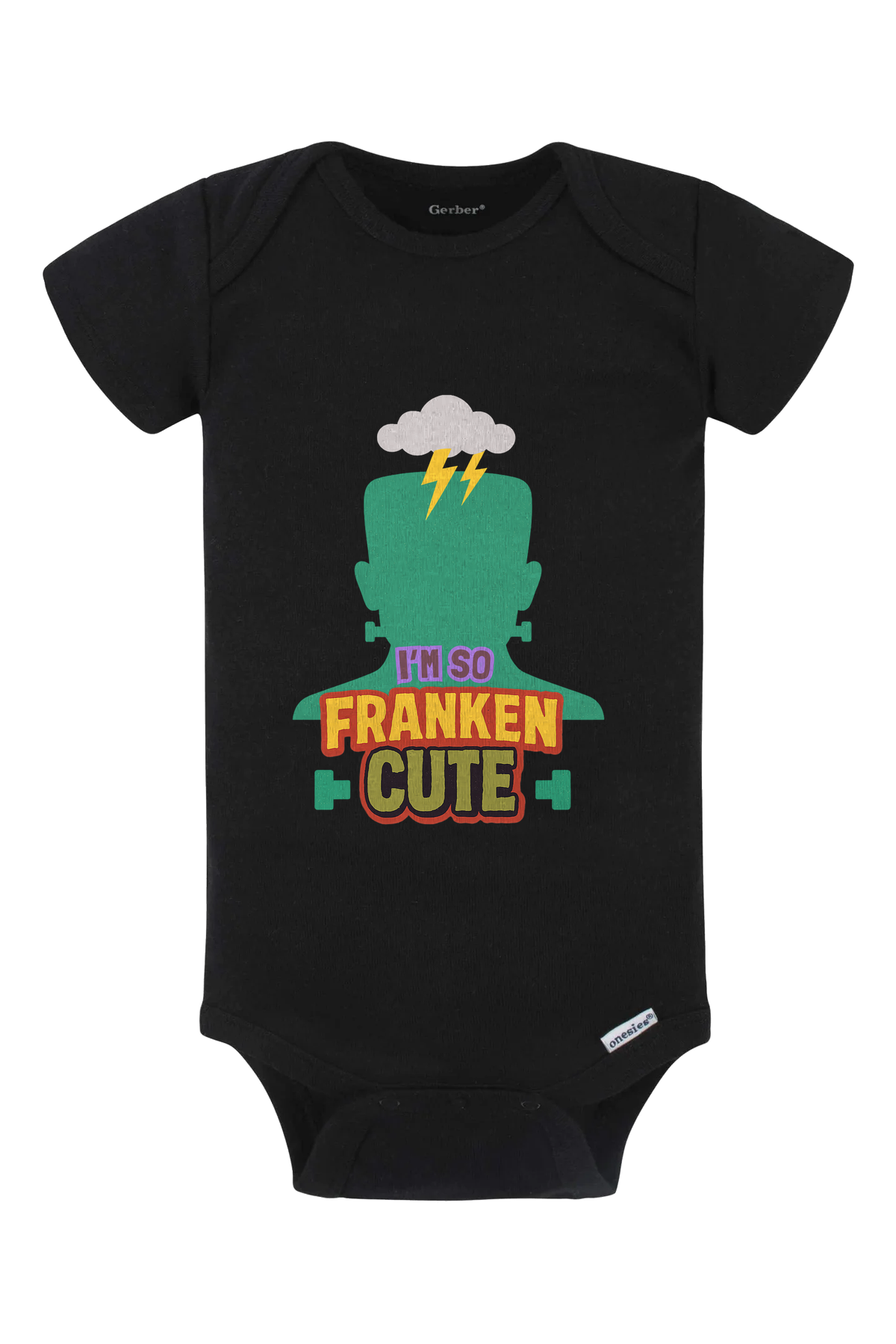 So Franken Cute Character Onesie - black