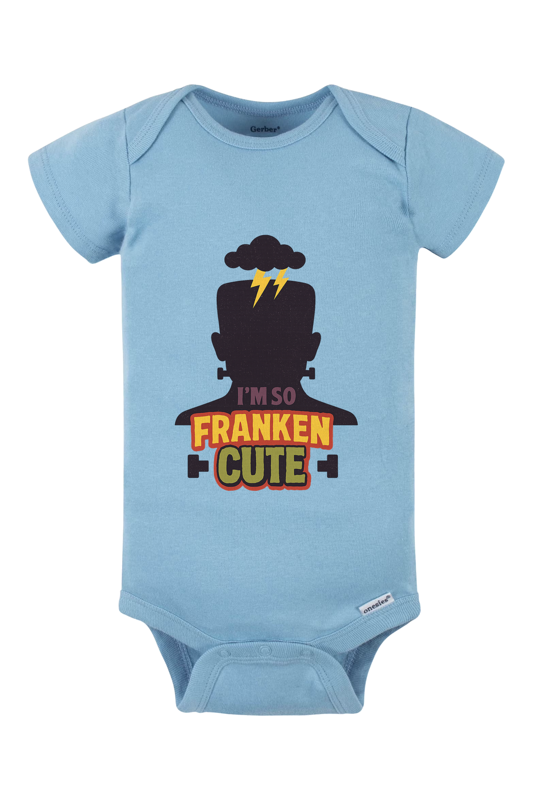 So Franken Cute Character Onesie - light blue