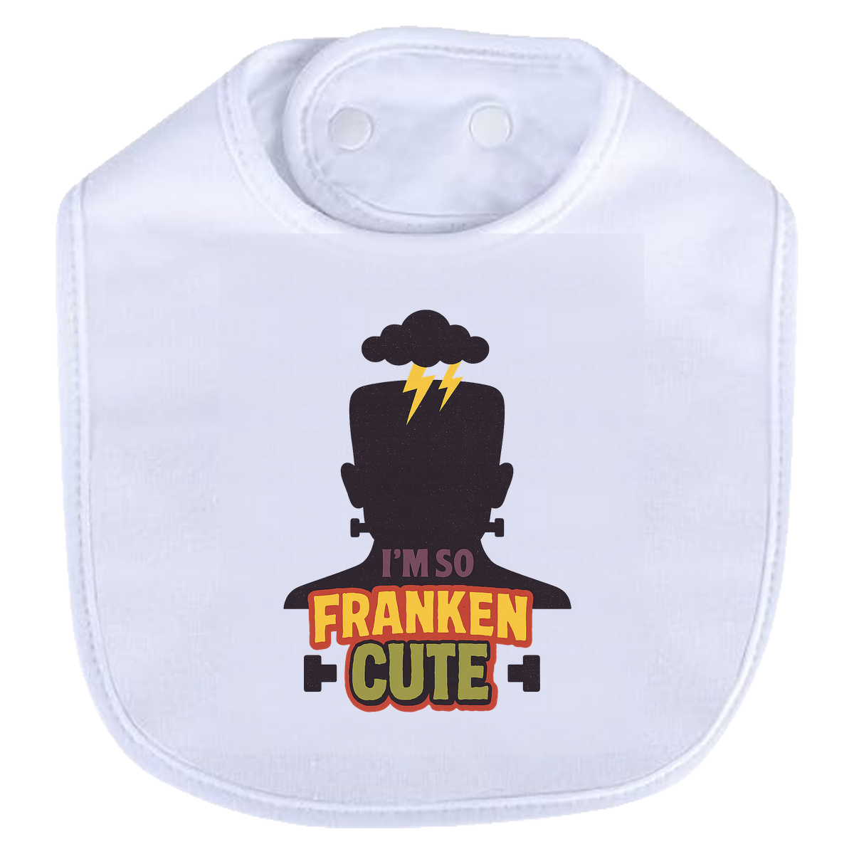 So Franken Cute Character Bib - white