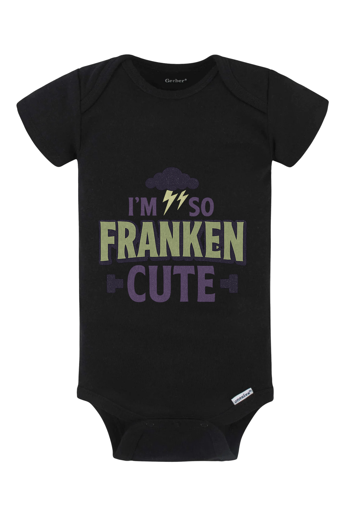 So Franken Cute Cloud Onesie - gray