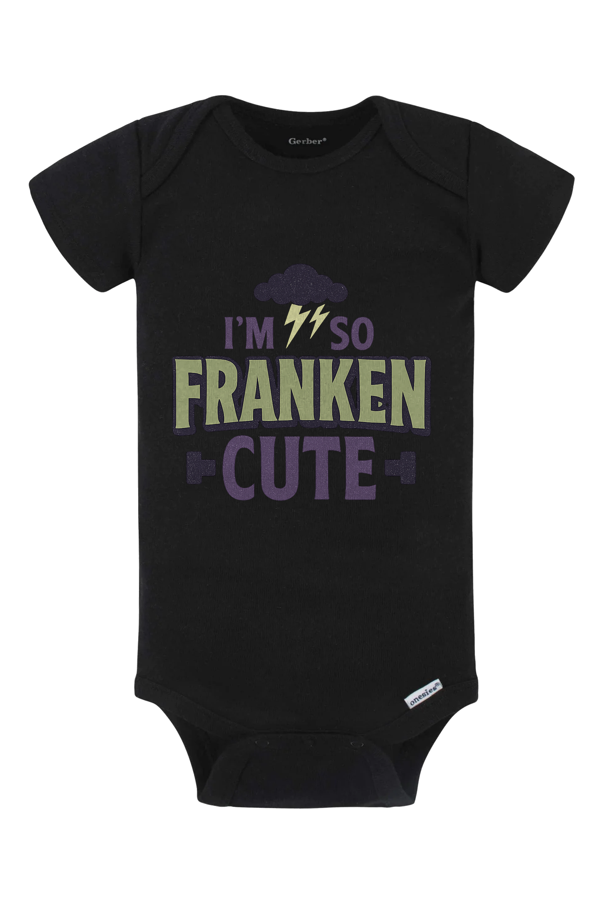 So Franken Cute Cloud Onesie - black