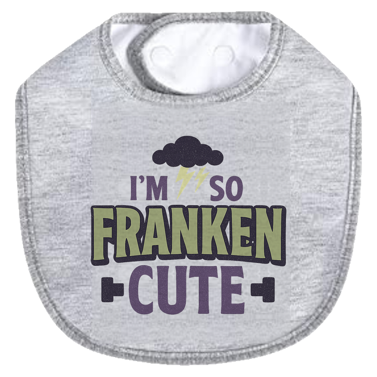 So Franken Cute Cloud Bib - gray