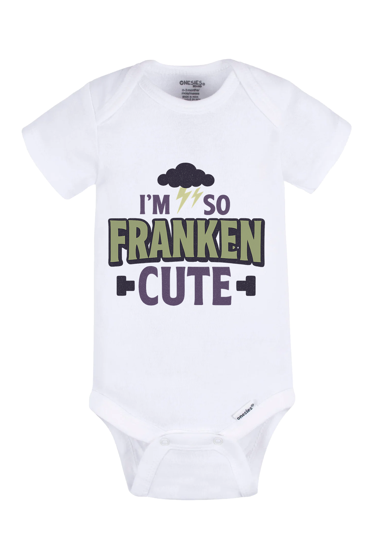 So Franken Cute Cloud Onesie - white