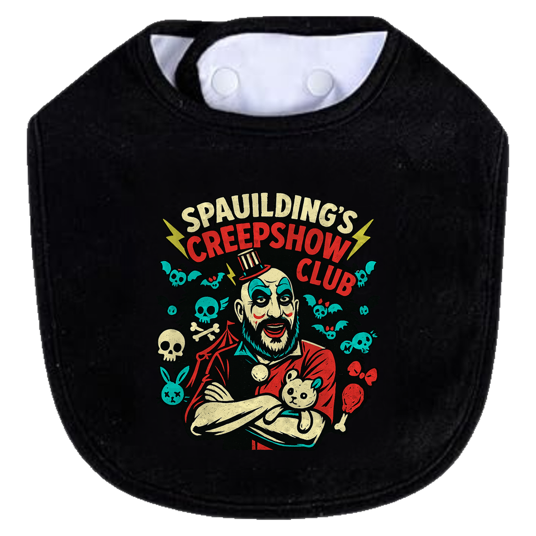 Spaulding Creep Show Club Bib - white
