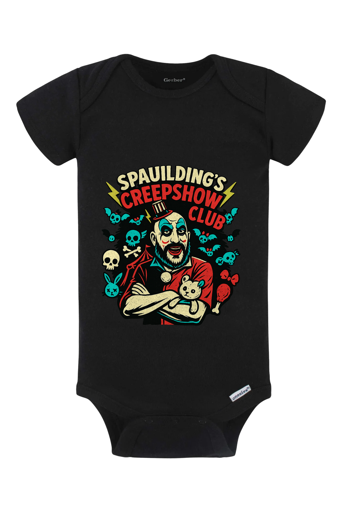 Spaulding Creep Show Club Onesie - gray