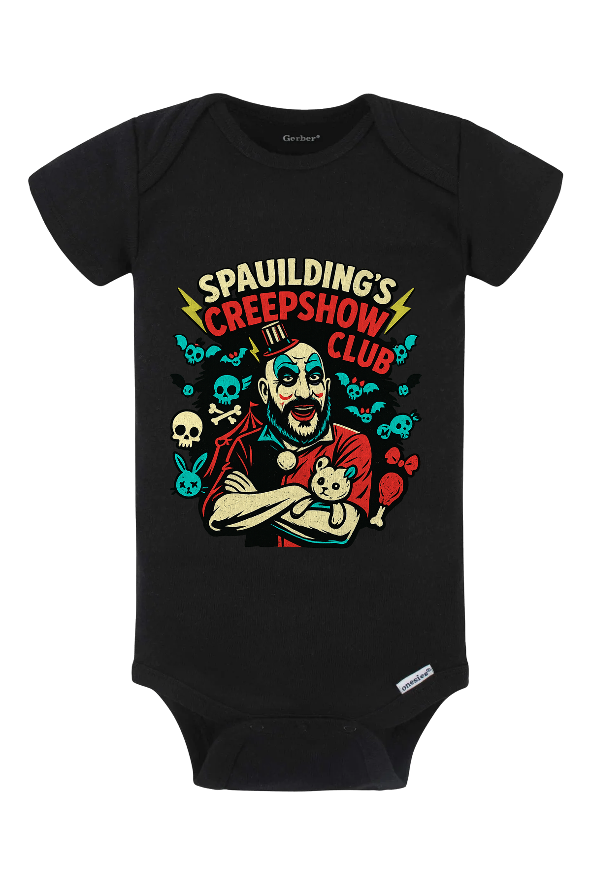 Spaulding Creep Show Club Onesie - black