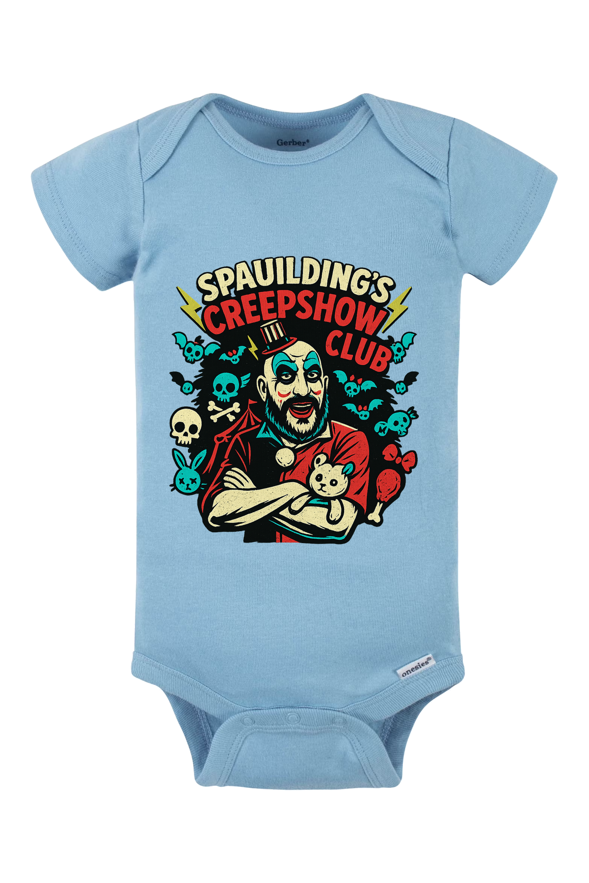 Spaulding Creep Show Club Onesie - light blue