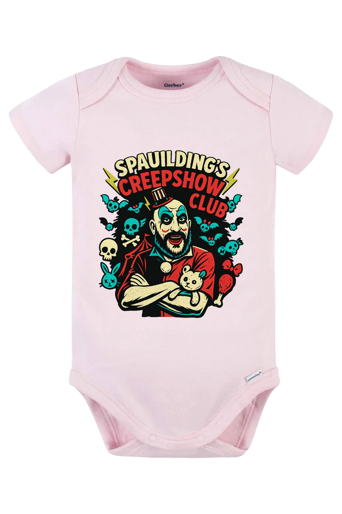 Spaulding Creep Show Club Onesie - pink