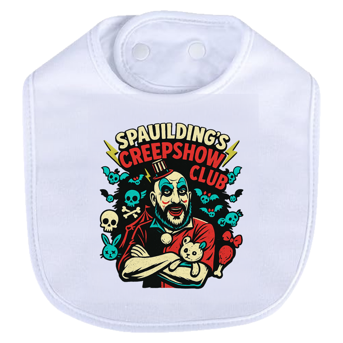 Spaulding Creep Show Club Bib - white