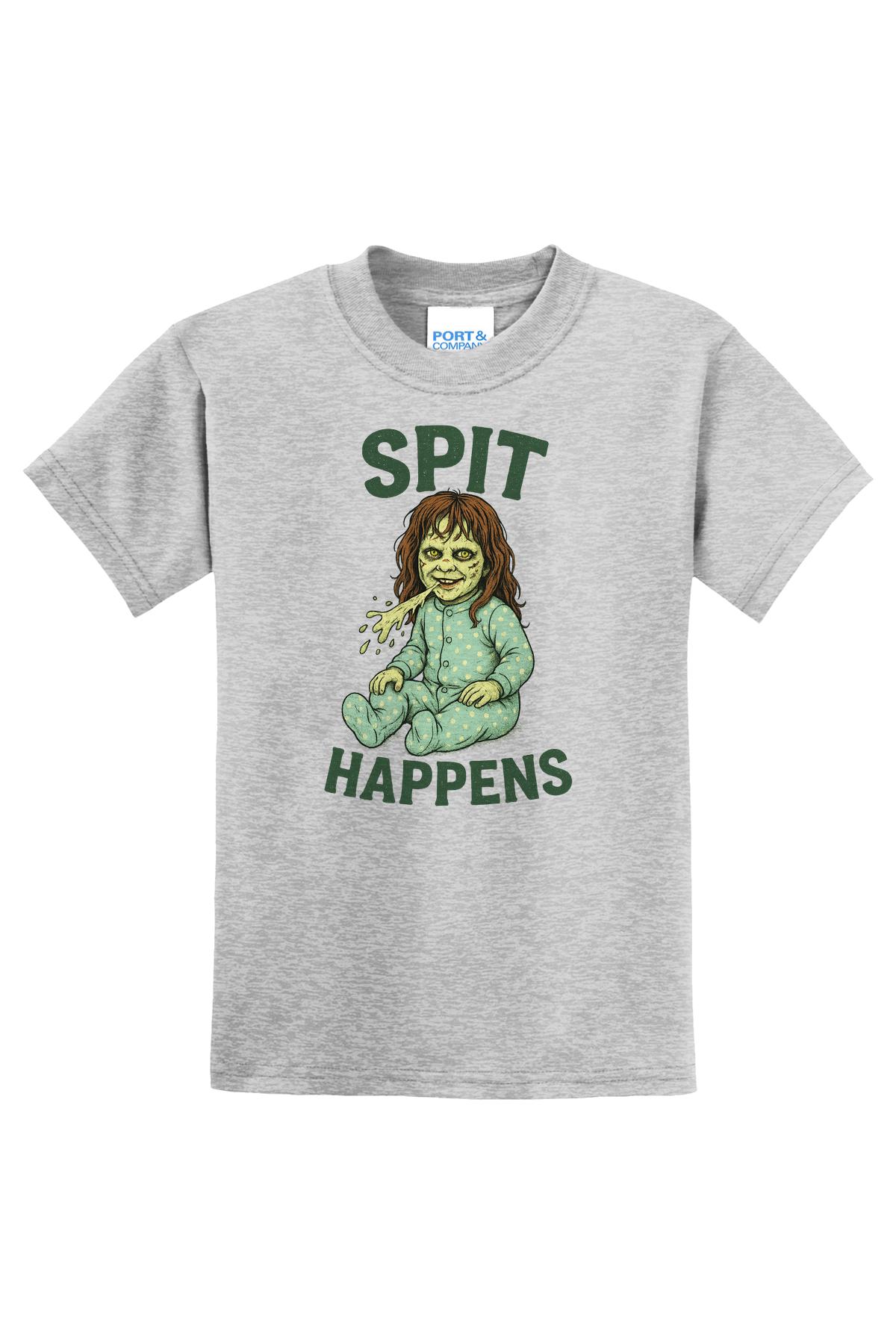 Spit Happens T-Shirt - gray