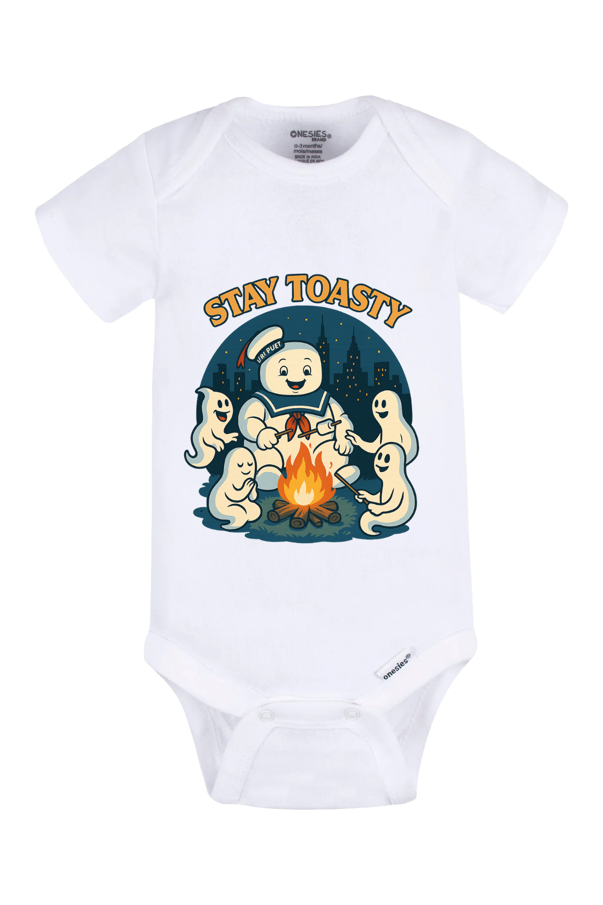 Stay Toasty Onesie - white