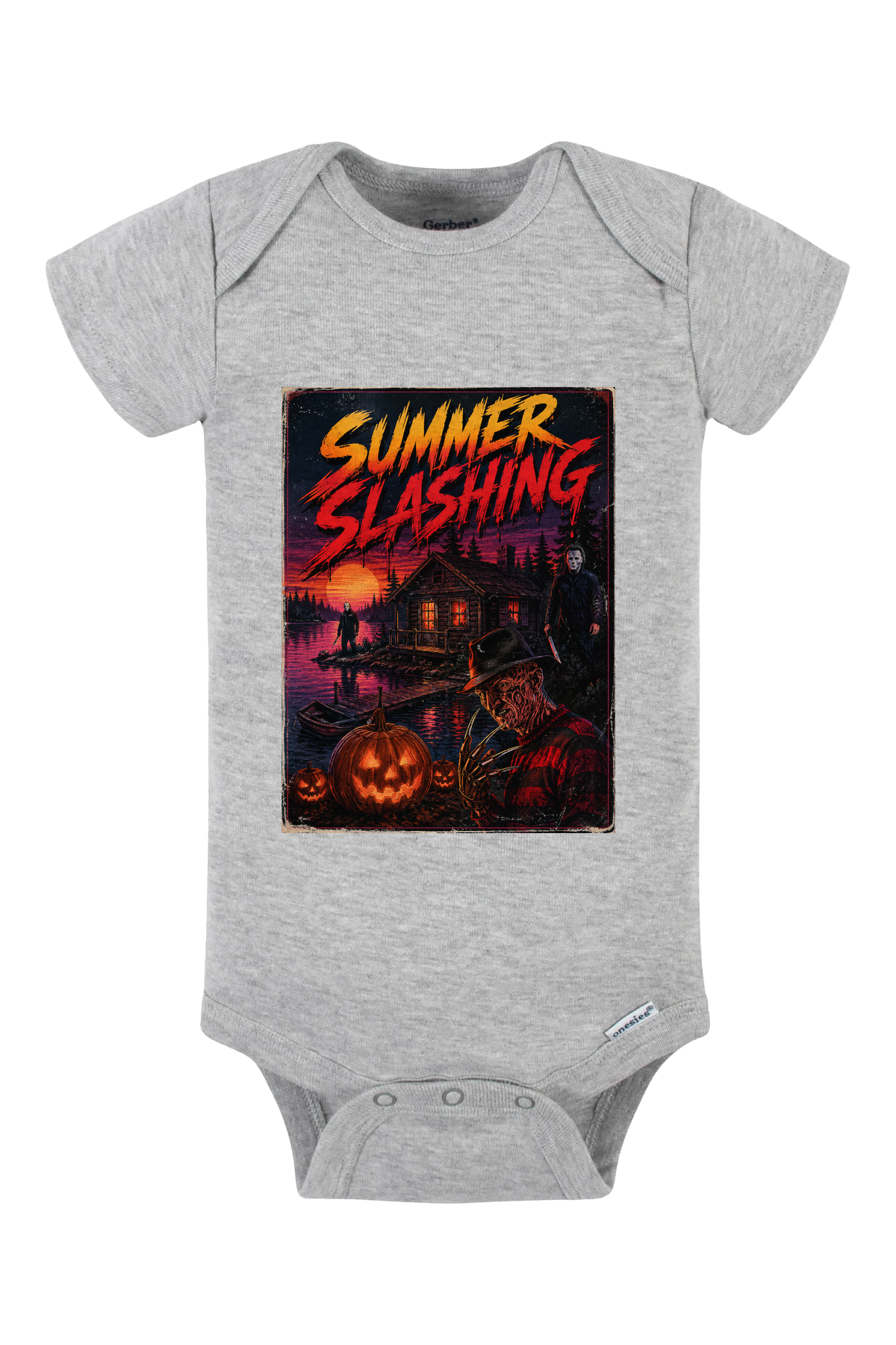 Summer Slashing 2 Onesie - gray