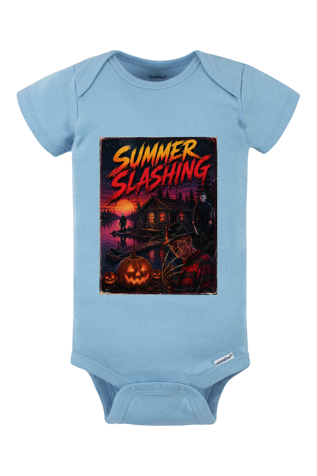 Summer Slashing 2 Onesie - gray