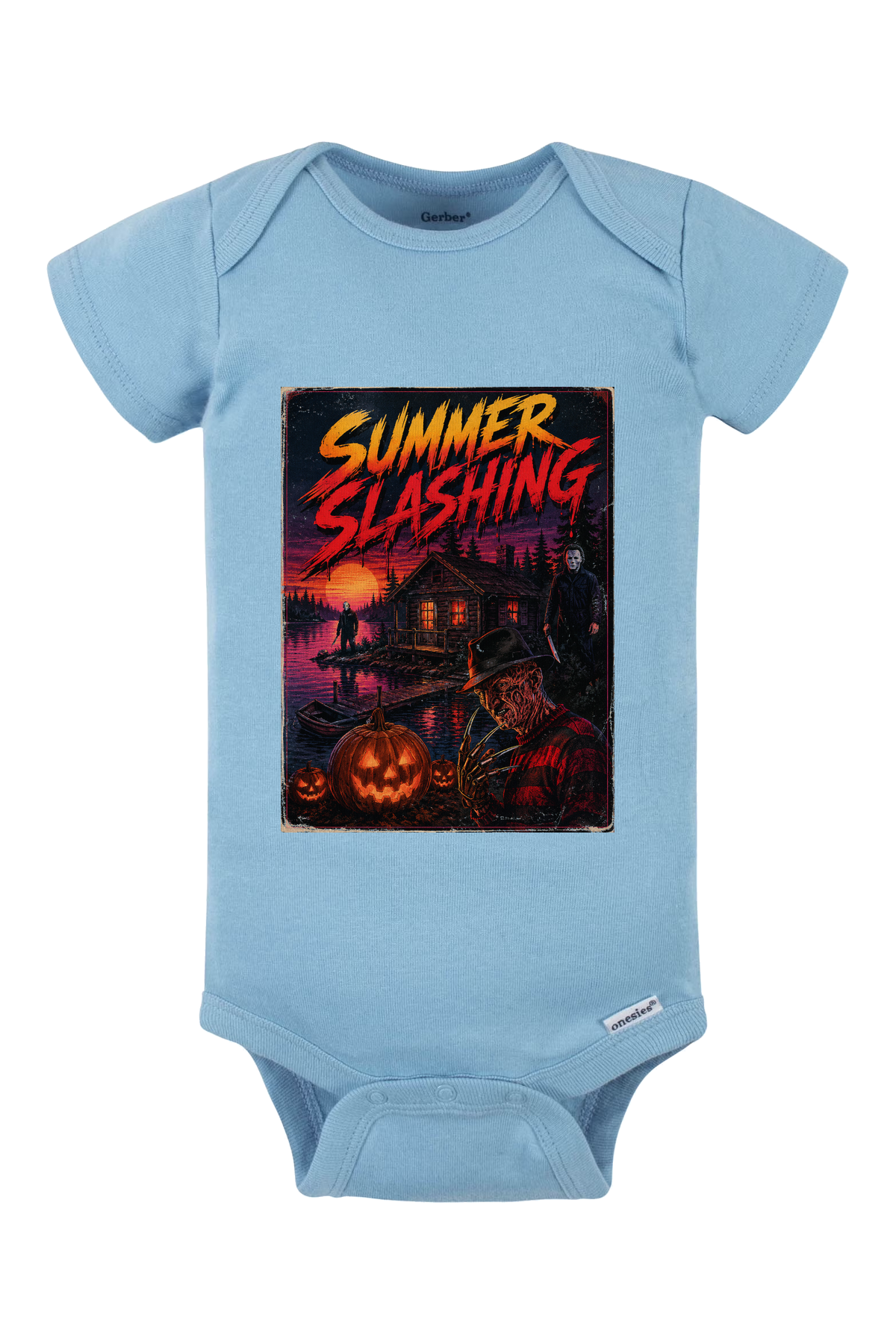 Summer Slashing 2 Onesie - light blue